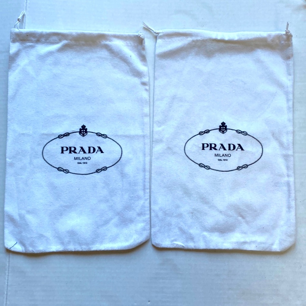Two Prada shoe dust bags. Edited listing.
